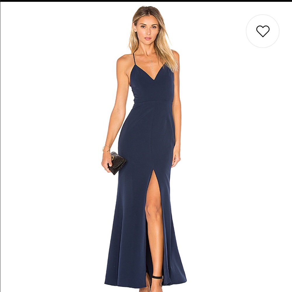 Revolve Lovers & Friends Helena Gown in Navy